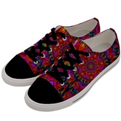 Kaleidoscope Pattern Ornament Men s Low Top Canvas Sneakers by Pakrebo