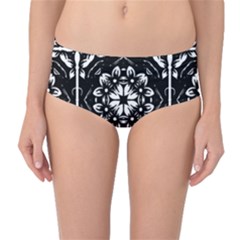 Kaleidoscope Mandala Art Mid-waist Bikini Bottoms by Pakrebo