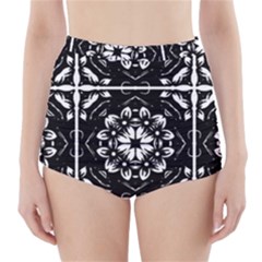 Kaleidoscope Mandala Art High-waisted Bikini Bottoms by Pakrebo