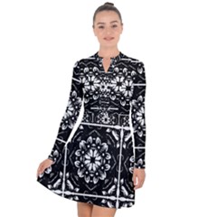 Kaleidoscope Mandala Art Long Sleeve Panel Dress by Pakrebo