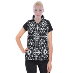 Kaleidoscope Mandala Art Women s Button Up Vest by Pakrebo