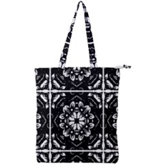 Kaleidoscope Mandala Art Double Zip Up Tote Bag