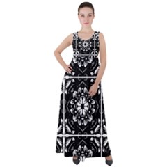 Kaleidoscope Mandala Art Empire Waist Velour Maxi Dress