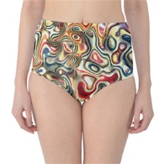 Abstract Background Pattern Art Classic High-waist Bikini Bottoms by Pakrebo