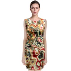 Abstract Background Pattern Art Classic Sleeveless Midi Dress