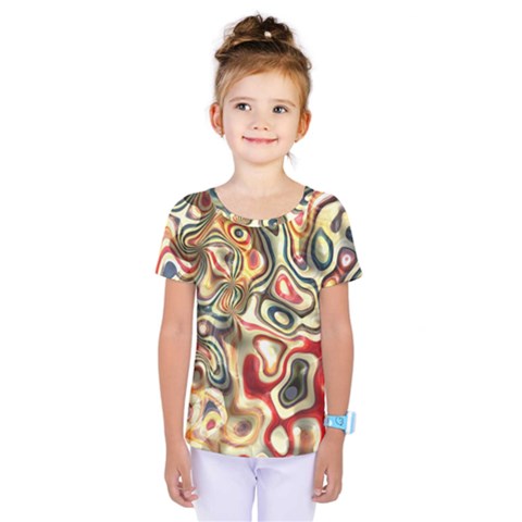 Abstract Background Pattern Art Kids  One Piece Tee by Pakrebo