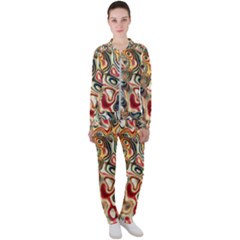 Abstract Background Pattern Art Casual Jacket And Pants Set