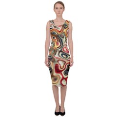 Abstract Background Pattern Art Sleeveless Pencil Dress