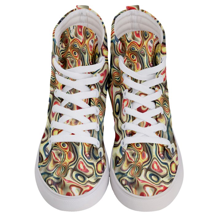 Abstract Background Pattern Art Men s Hi-Top Skate Sneakers