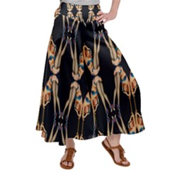 Kaleidoscope Symmetry Pattern Girls Satin Palazzo Pants