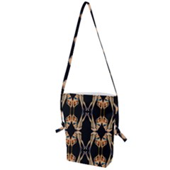 Kaleidoscope Symmetry Pattern Girls Folding Shoulder Bag by Pakrebo