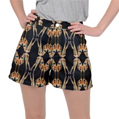 Kaleidoscope Symmetry Pattern Girls Stretch Ripstop Shorts