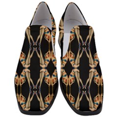 Kaleidoscope Symmetry Pattern Girls Slip On Heel Loafers