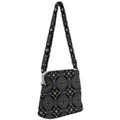 Kaleidoscope Pattern Seamless Zipper Messenger Bag