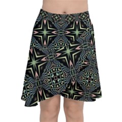 Kaleidoscope Pattern Seamless Chiffon Wrap Front Skirt by Pakrebo