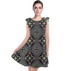 Kaleidoscope Pattern Seamless Tie Up Tunic Dress