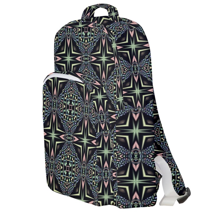 Kaleidoscope Pattern Seamless Double Compartment Backpack