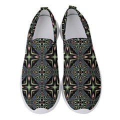 Kaleidoscope Pattern Seamless Women s Slip On Sneakers