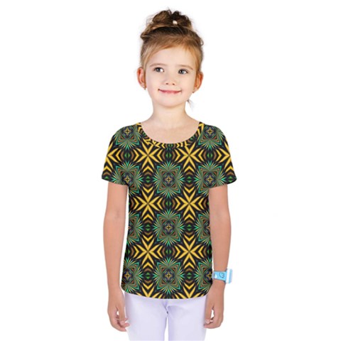 Kaleidoscope Pattern Seamless Kids  One Piece Tee by Pakrebo