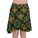 Kaleidoscope Pattern Seamless Chiffon Wrap Front Skirt View1