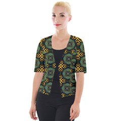 Kaleidoscope Pattern Seamless Cropped Button Cardigan by Pakrebo