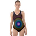 Artskop Kaleidoscope Pattern Cut-Out Back One Piece Swimsuit View1