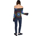 Artskop Kaleidoscope Pattern Off Shoulder Long Sleeve Top View2