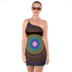 Artskop Kaleidoscope Pattern One Soulder Bodycon Dress by Pakrebo