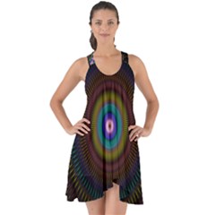 Artskop Kaleidoscope Pattern Show Some Back Chiffon Dress by Pakrebo