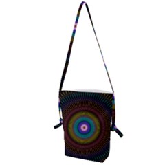 Artskop Kaleidoscope Pattern Folding Shoulder Bag by Pakrebo