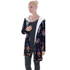 Church Stained Glass Windows Colors Longline Hooded Cardigan