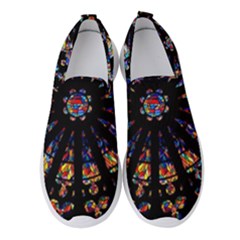 Church Stained Glass Windows Colors Women s Slip On Sneakers