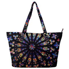 Church Stained Glass Windows Colors Full Print Shoulder Bag