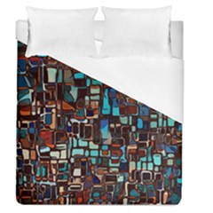 Stained Glass Mosaic Abstract Duvet Cover (queen Size) by Pakrebo