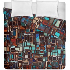 Stained Glass Mosaic Abstract Duvet Cover Double Side (king Size) by Pakrebo