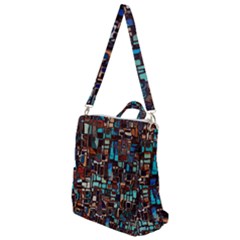 Stained Glass Mosaic Abstract Crossbody Backpack