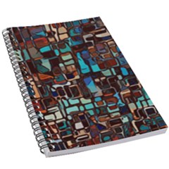 Stained Glass Mosaic Abstract 5 5  X 8 5  Notebook by Pakrebo