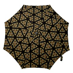 Pattern Stained Glass Triangles Hook Handle Umbrellas (medium) by Pakrebo