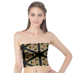 Pattern Stained Glass Triangles Tube Top by Pakrebo