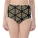 Pattern Stained Glass Triangles Classic High-Waist Bikini Bottoms View1