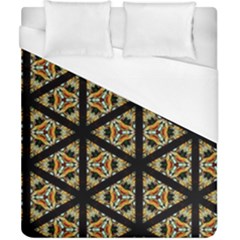 Pattern Stained Glass Triangles Duvet Cover (california King Size) by Pakrebo