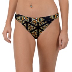 Pattern Stained Glass Triangles Band Bikini Bottom by Pakrebo