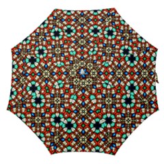 Stained Glass Pattern Texture Face Straight Umbrellas by Pakrebo