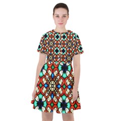 Stained Glass Pattern Texture Face Sailor Dress