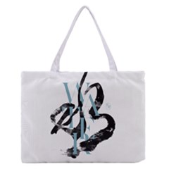 Water Calligraphy  Zipper Medium Tote Bag by EMWdesign