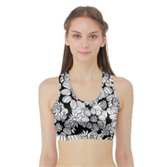 Mandala Calming Coloring Page Sports Bra With Border by Pakrebo