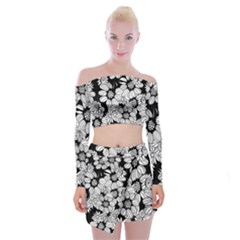 Mandala Calming Coloring Page Off Shoulder Top With Mini Skirt Set by Pakrebo