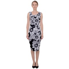 Mandala Calming Coloring Page Sleeveless Pencil Dress