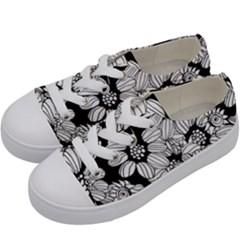 Mandala Calming Coloring Page Kids  Low Top Canvas Sneakers by Pakrebo