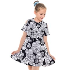 Mandala Calming Coloring Page Kids  Short Sleeve Shirt Dress by Pakrebo